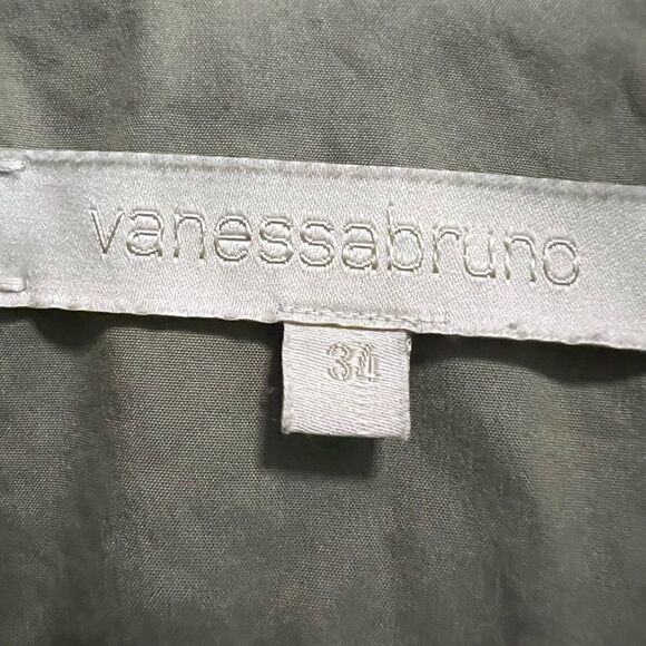 Vanessa Bruno army green button down shirt size 34 - Picture 3 of 6